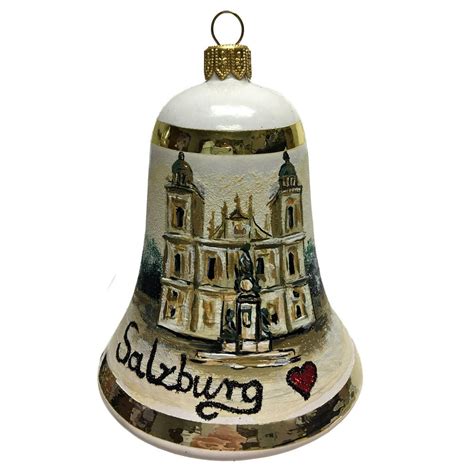 I Love Salzburg Bell Polish Glass Christmas Ornament Austria Travel ...