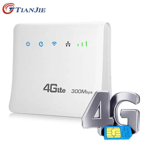 Unlocked 300Mbps Wifi Routers 4G LTE CPE Mobile Router with LAN Port ...