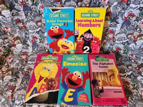 Sesame Street Vhs Lot Of Learning Numbers Elmocize Alphabet Songs 7995 ...