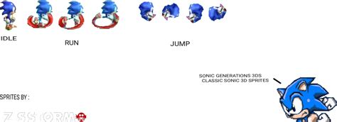 SONIC GENERATIONS 3DS CLASSIC SONIC 3D SPRITES by IZISSTORN on DeviantArt