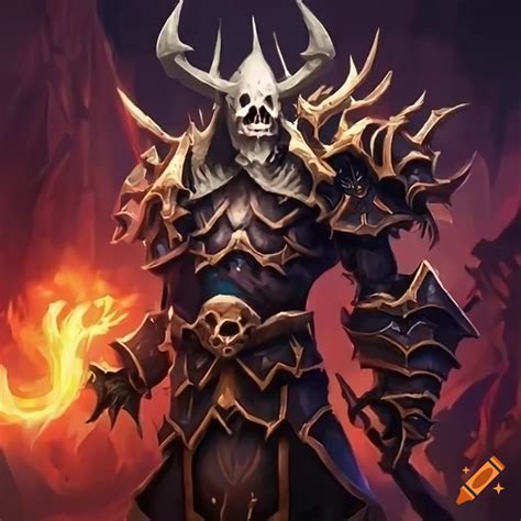 Image of warcraft skeleton king in high resolution on Craiyon