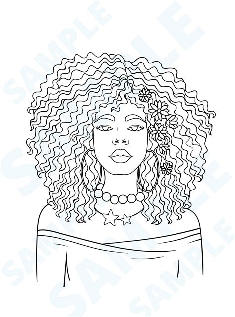 African American Black Girl Coloring Pages