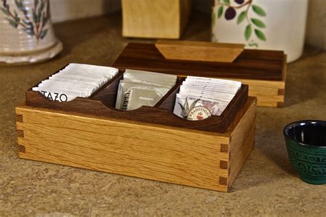 Tea Bag Organizer / Tea Bag Storage / Wood Tea Box