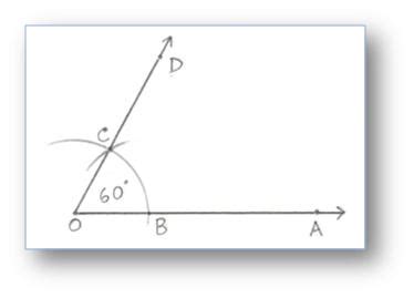 Construction of Angles by using Compass, Construction of Angles