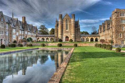 Berry College Ford Hall With The Reflection Pool And Dormitory ...