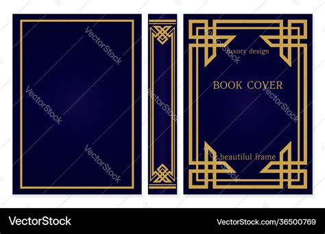 Book cover and spine design template in a4 size Vector Image