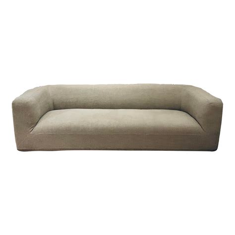 Modern Gray Performance Fabric Sofa | Chairish