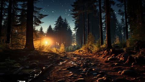 Night Forest Background Stock Photos, Images and Backgrounds for Free ...