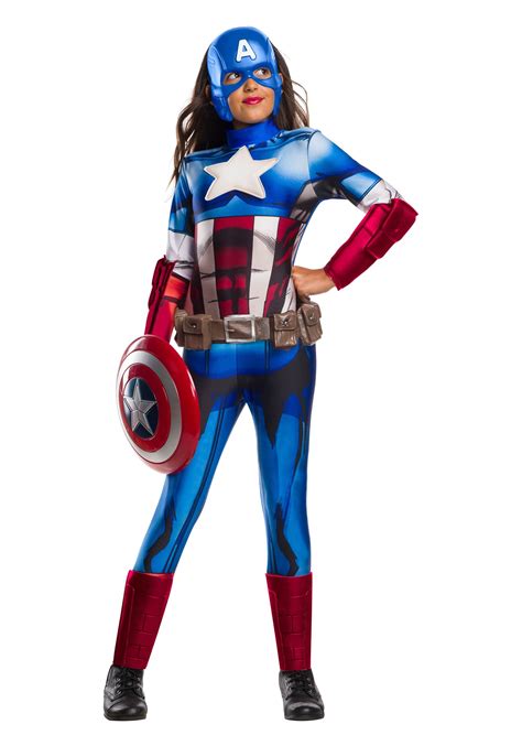 Captain America Costume Marvel Girls