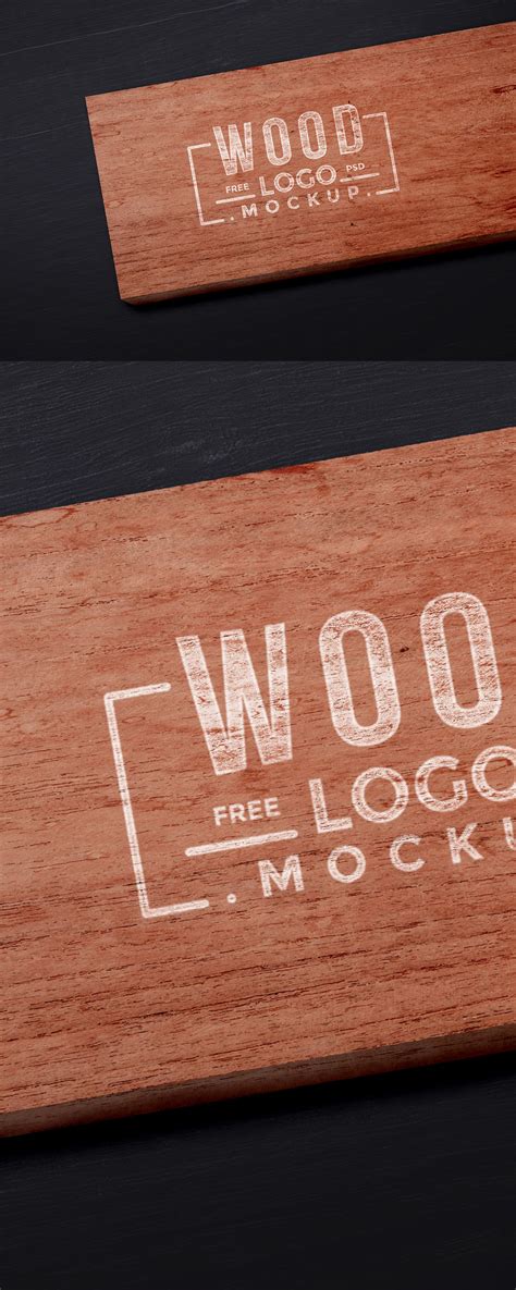 Wood Logo Mockup PSD - Graphicsfuel