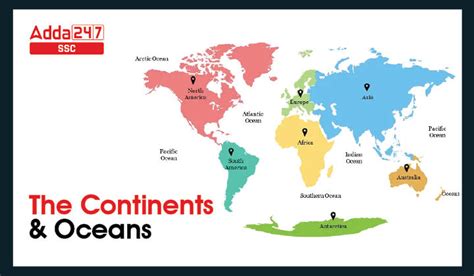 Map Of The 7 Continents And Oceans