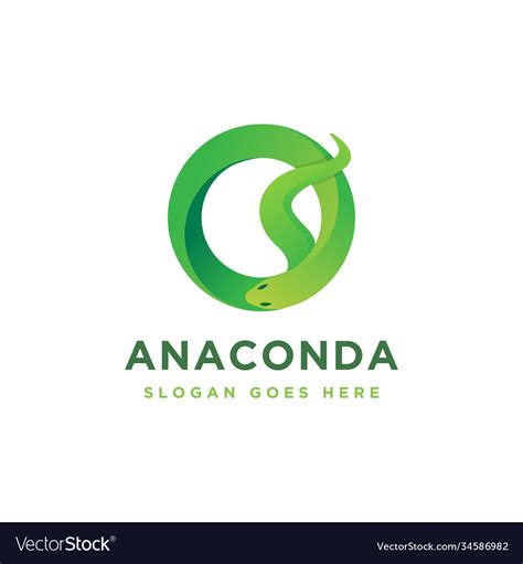 Abstract geometric anaconda snake logo icon Vector Image