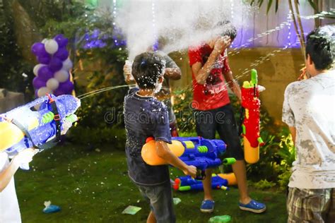 Crazy Water Gun Party editorial photography. Image of background - 53782287