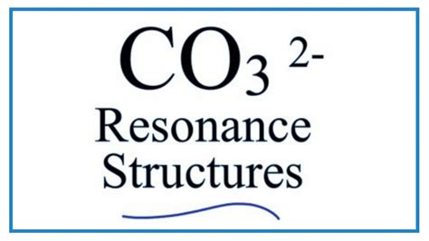 Resonance Structures for CO3 2- (Carbonate ion) - YouTube