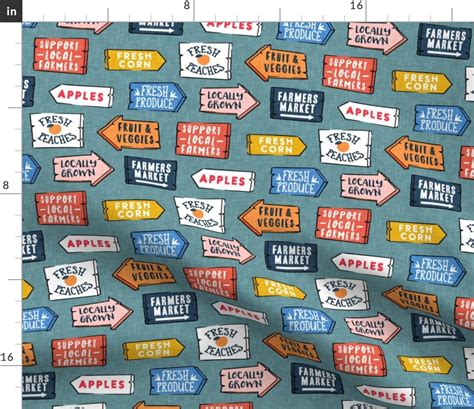 Farmers Market Signs - OG - Produce - Fabric | Spoonflower