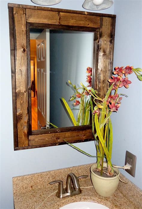 Bathroom Vanity Window Mirror - Reclaimed Wood Mirror - Large Wall ...