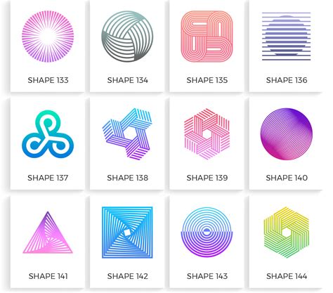 150 Unique Geometric Shapes :: Behance