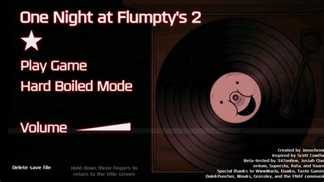 One Night At Flumpty's 2 hard boiled mode(noche completa sin comentarios y sin cortes) - YouTube