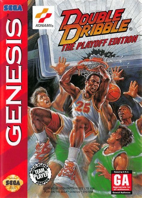 Double Dribble: The Playoff Edition (1994) Genesis box cover art - MobyGames