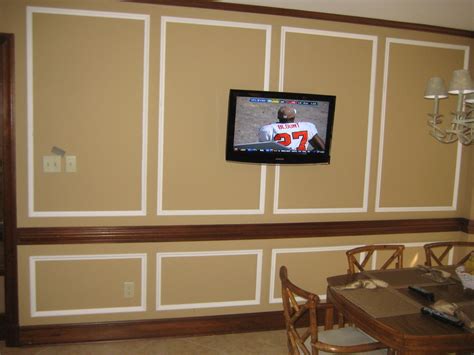 shadow box wainscoting above and below chair railing | Flickr