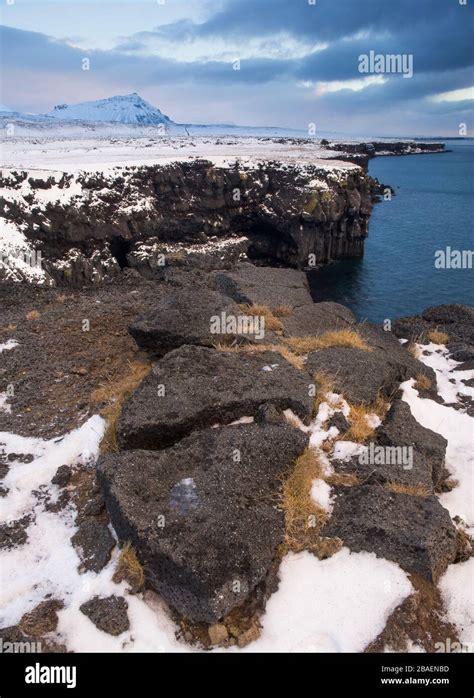 The Snaefellsnes Peninsula, Iceland in Winter conditions Stock Photo ...