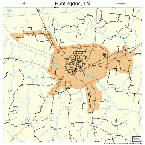 Huntingdon Tennessee Street Map 4736580