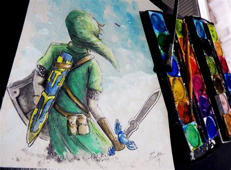 Zelda Watercolor at PaintingValley.com | Explore collection of Zelda ...