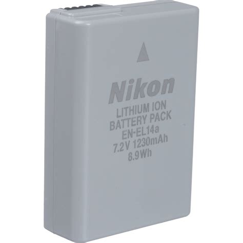 Nikon EN-EL14a Rechargeable Lithium-Ion Battery 27126 B&H Photo