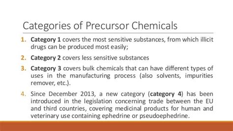 Precursor chemicals