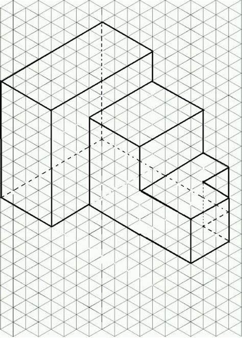 Isometric Drawing: Geometric Design | Isometric drawing, Isometric paper, Isometric art