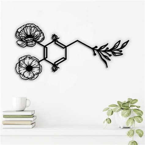 DINOZOZO Floral Dopamine Molecule Science Art Chemistry Art Custom ...