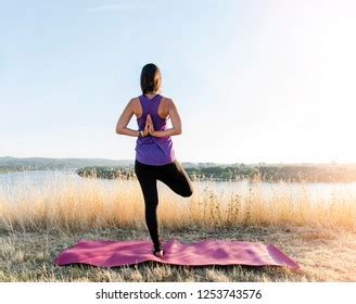 Reverse Prayer Standing Pose Yoga Girl Stock Photo 1253743576 | Shutterstock