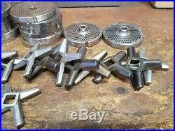 Hobart #32 x 1/8 Meat Grinder Plates and knives lot. One lrice for all