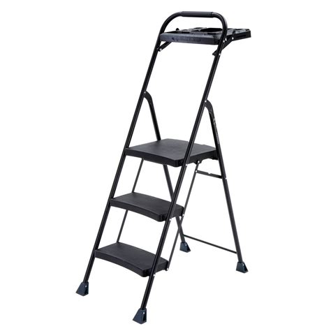 Gorilla Ladders 3-Step Steel Step Stool Pro-Grade Project Ladder with 250 lb. Load Capacity ...