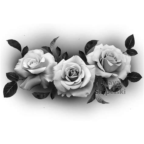 realistic rose tattoo design - Ima Stowe