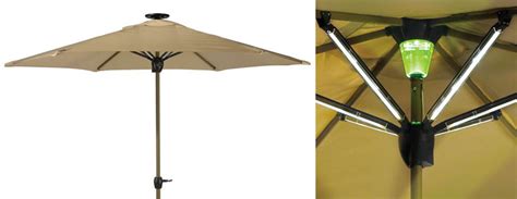 Solar-Powered Lighted Patio Umbrella - The Green Head