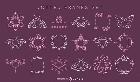 Simple Dotted Framing Elements Vector Download