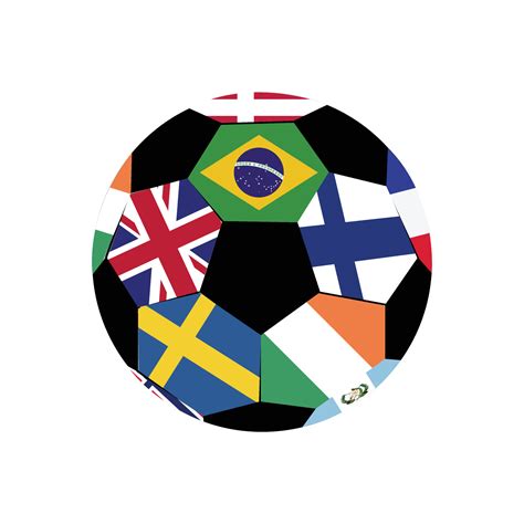 soccer ball with flags isolated on white background 23101926 Vector Art ...