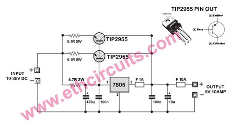 5V 10A Power Supply Circuit Diagram