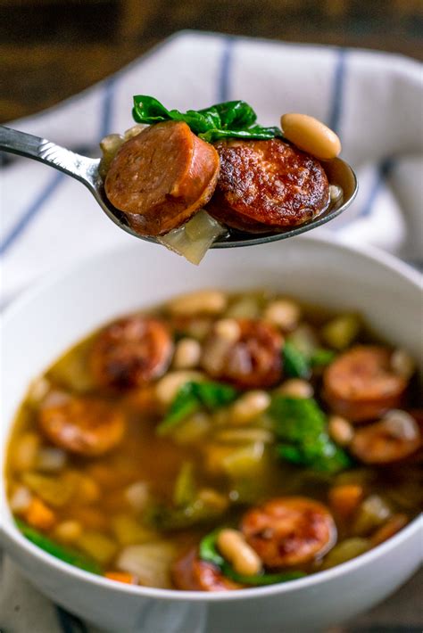 Instant Pot Sausage Spinach White Bean Soup – 12 Tomatoes