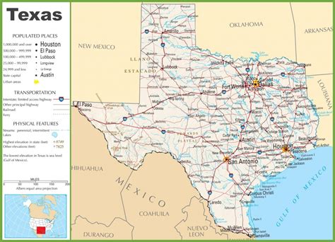 Large Detailed Roads And Highways Map Of Texas State With All Cities - Large Texas Map ...