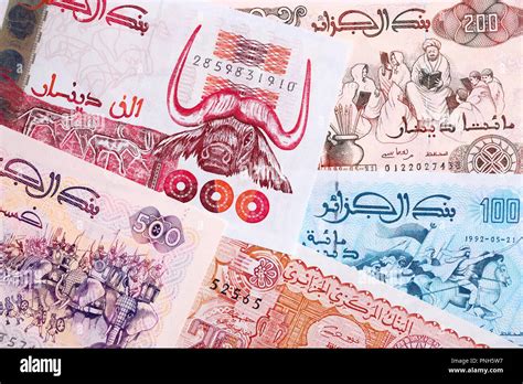 Algerian dinar, a background with money from Algeria Stock Photo - Alamy