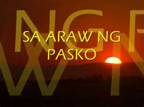 Sa Araw ng Pasko by: All Star Cast Chords - Chordify