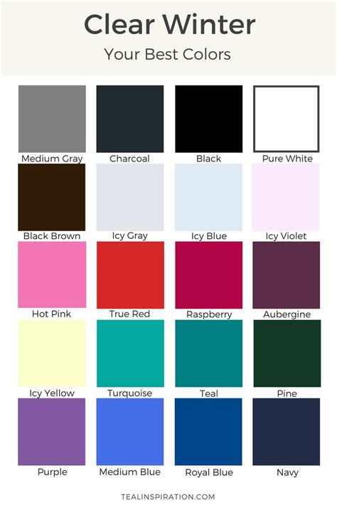 How to Find Your Best Colors | Clear winter, Clear winter palette ...