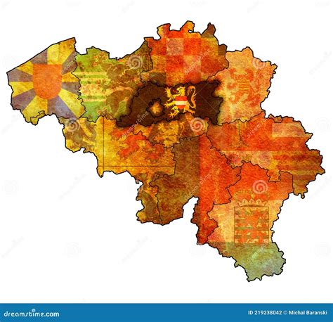 Flemish Brabant on Map of Belgium Stock Illustration - Illustration of belgium, division: 219238042