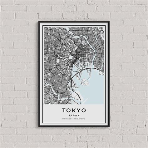 Tokyo Map Print Tokyo Carte Tokyo City Tokyo Map Poster - Etsy | Tokyo map, Tokyo city, Map print