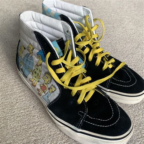 RARE SIMPSONS VANS SHOES size UK - 6.5 original... - Depop