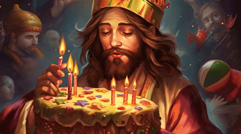 Jesus Birthday With Candles On A Cake Background, Happy Birthday Jesus Picture Background Image ...