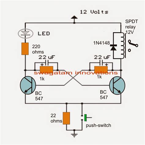 Transistor Bistable Flip Flop - Homemade Circuit Projects