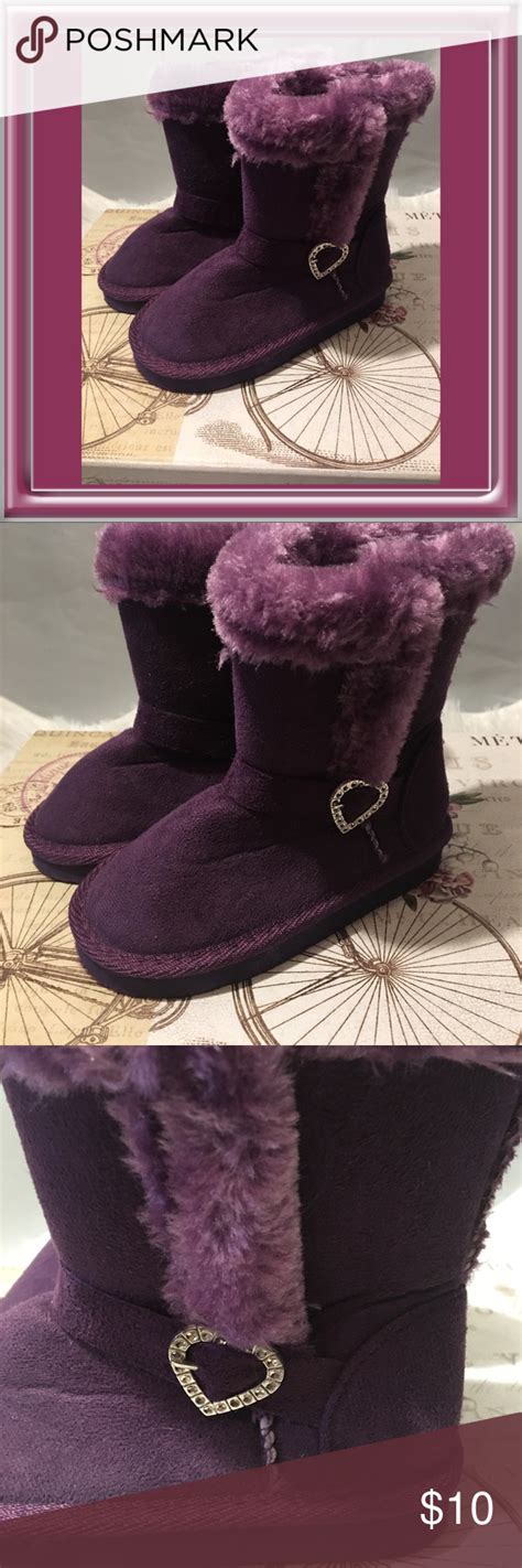 Purple faux fur boots size 7 - 8 toddler girls | Faux fur boots, Purple ...